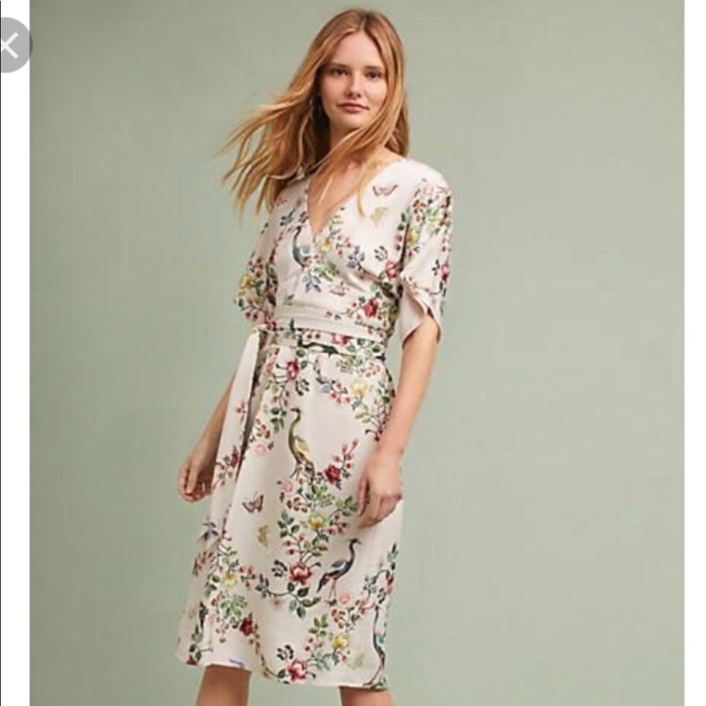 Anthropologie Avian Kimono Midi Dress